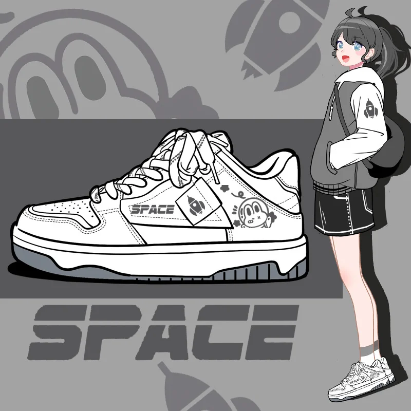 

Amy and Michael Original Design Women Sports Sneakers Cute Girls Students Teens Flat White Trainers Female Casual Tennis Shoes