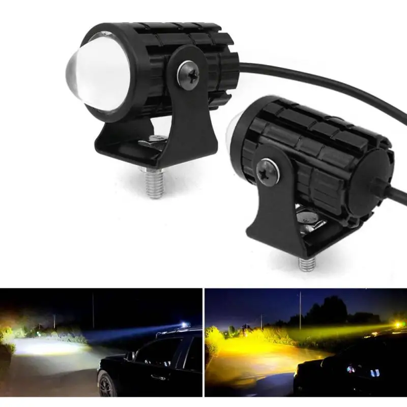 

Прожектор для мотоцикла 2 шт., двухцветный светодиодный точесветильник светильник дальнего/ближнего света, 30 Вт, дополнительные аксессуары ...