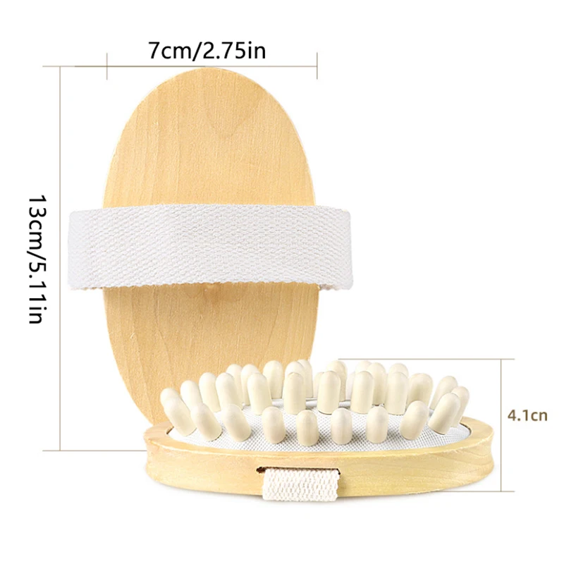 1 шт. массажная щетка из натурального дерева-ручная антицеллюлитная для снятия