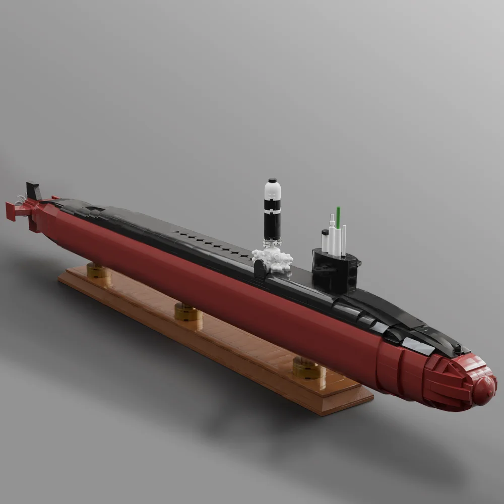 Строительные блоки gobrick MOC субмарина класса Огайо модель флота военные ядерные