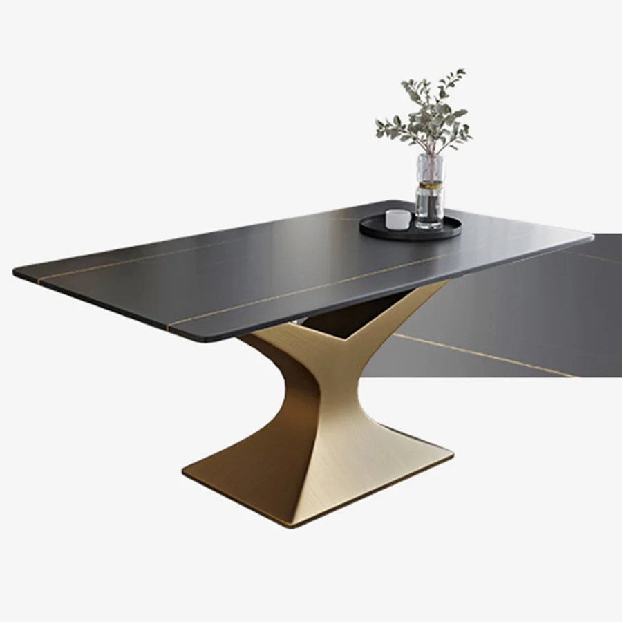 

Large Villa Rectangular Dining Tables For 6 People Nordic Slat Restaurant Dining Table With Chairs Kitchen Furniture GY50CZ