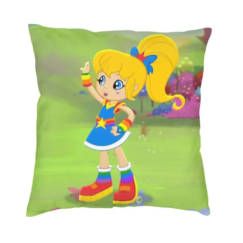 

Мультяшный ТВ Радуга Брит квадратная Подушка Чехол для дома декоративная животная искусственная Подушка двусторонняя печать