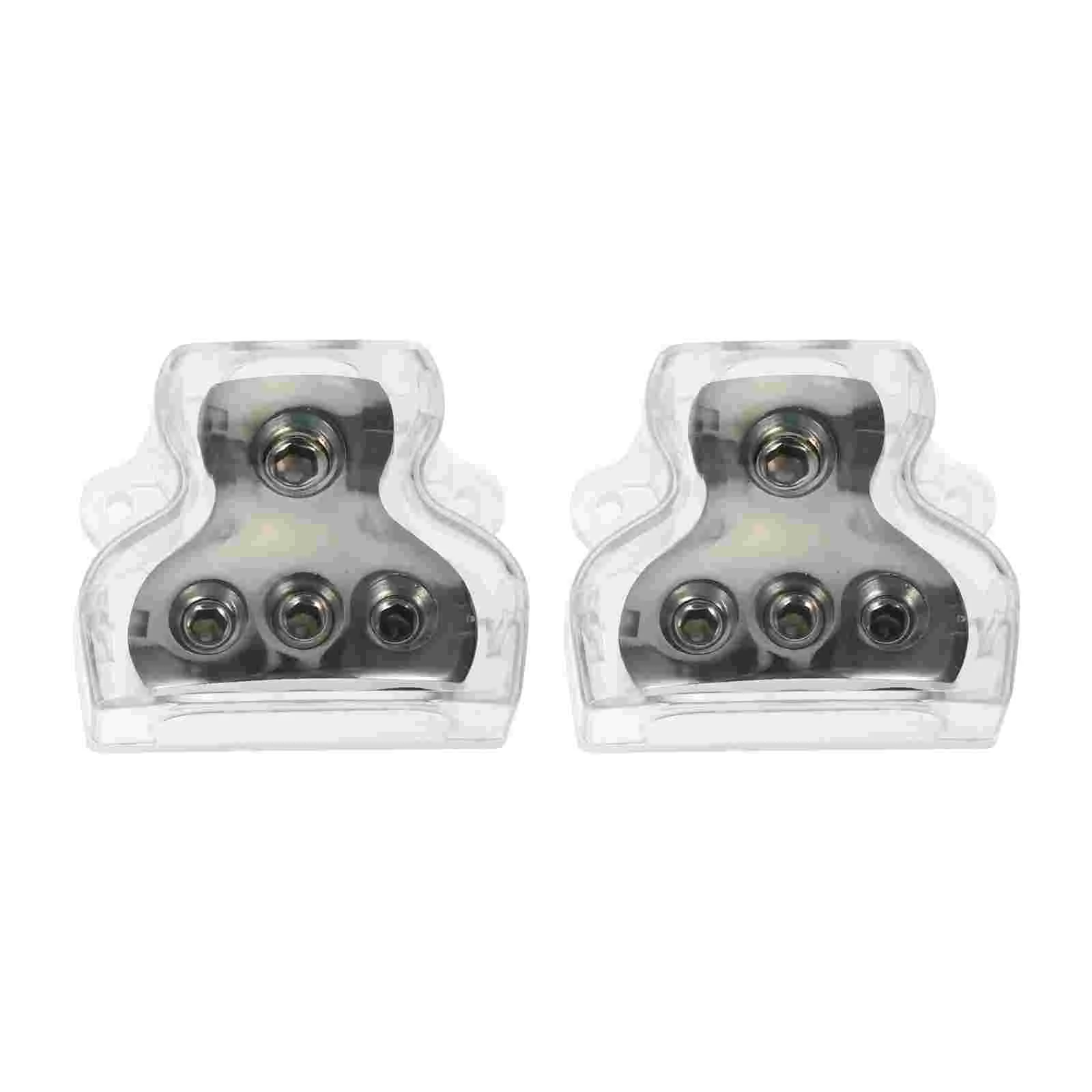 

2 Pcs Junction Box Distribution Block Ground Distributor Dispenser Car 3 Way Audio Splitter
