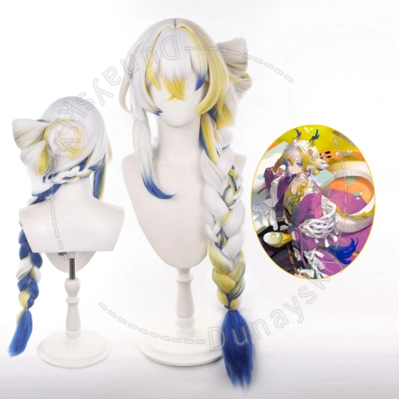 Фото Парик для косплея Arknights Shu Lunar New Year Limited Edition с длинной кружевной передней прядью, сеткой-розой и термостойким волокном №1