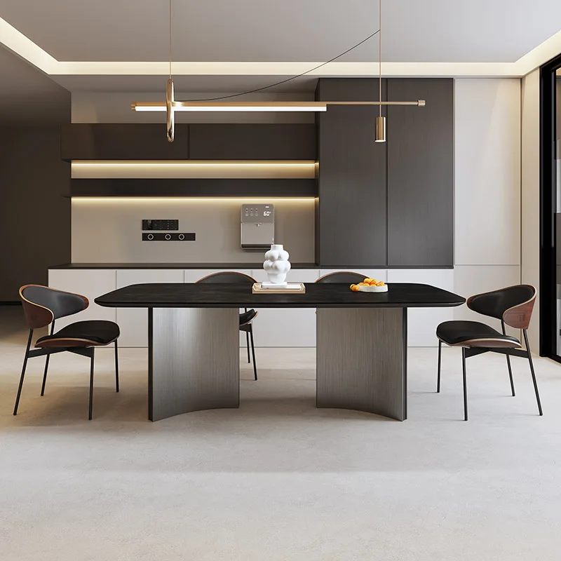 Роскошный современный обеденный стол в комплекте простота Скандинавский дизайн