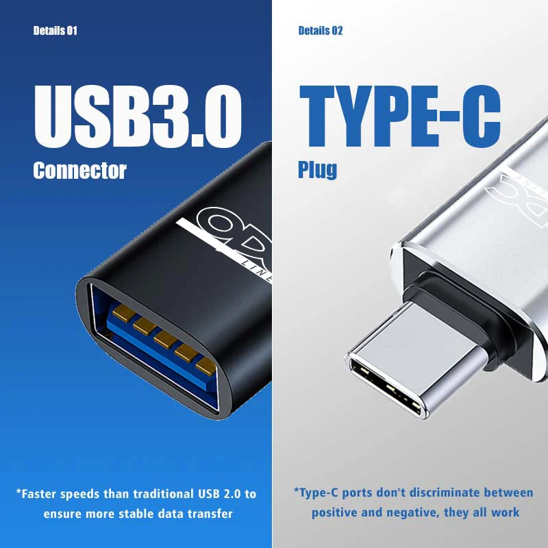 Фото Универсальный автомобильный USB-конвертер Type-C, USB-адаптер 3.0 USB-C (штекер) для Buick Opc Line Regal Lacrosse Encore Enclave Envision Avenir №2