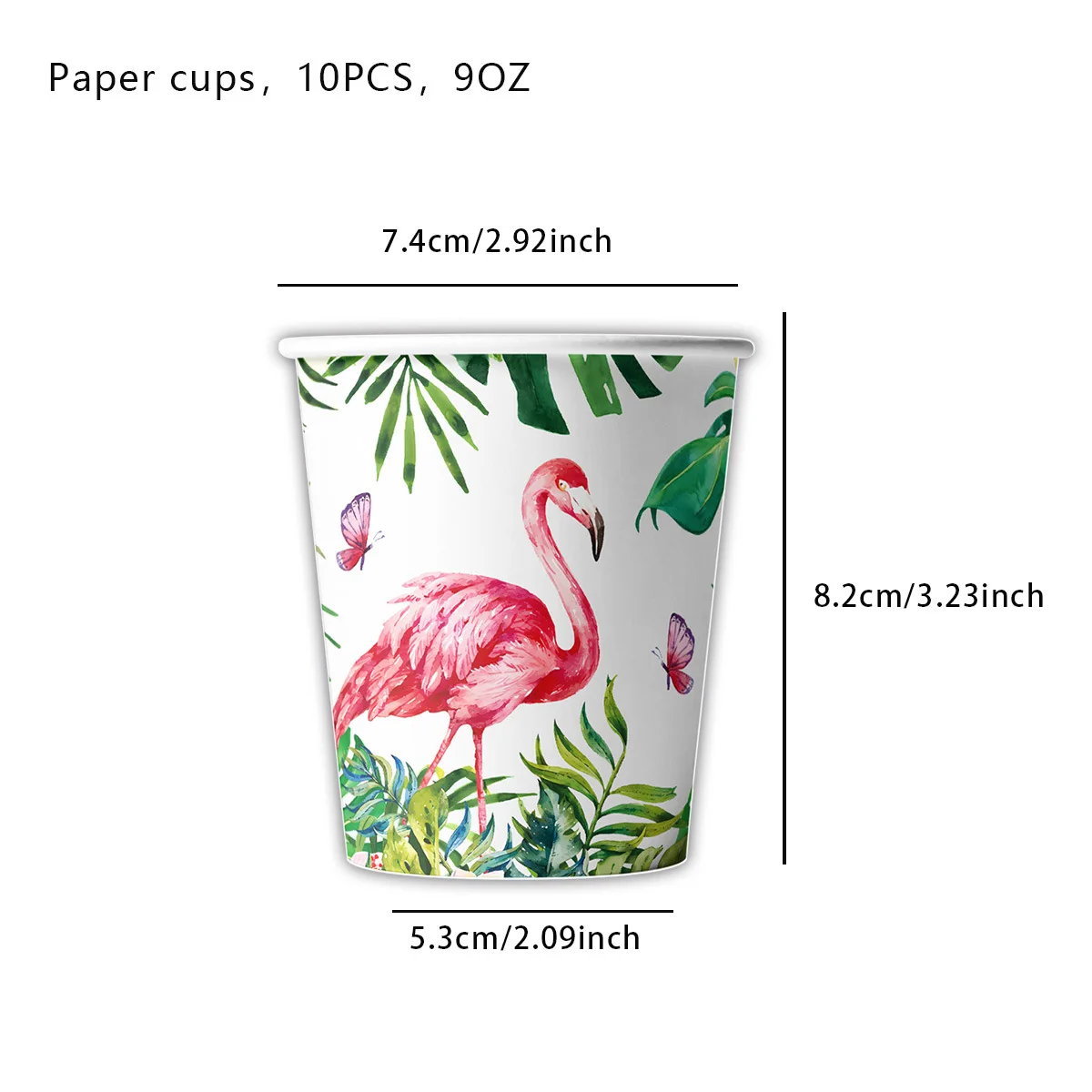 

Одноразовые бумажные тарелки, стаканы и салфетки с фламинго