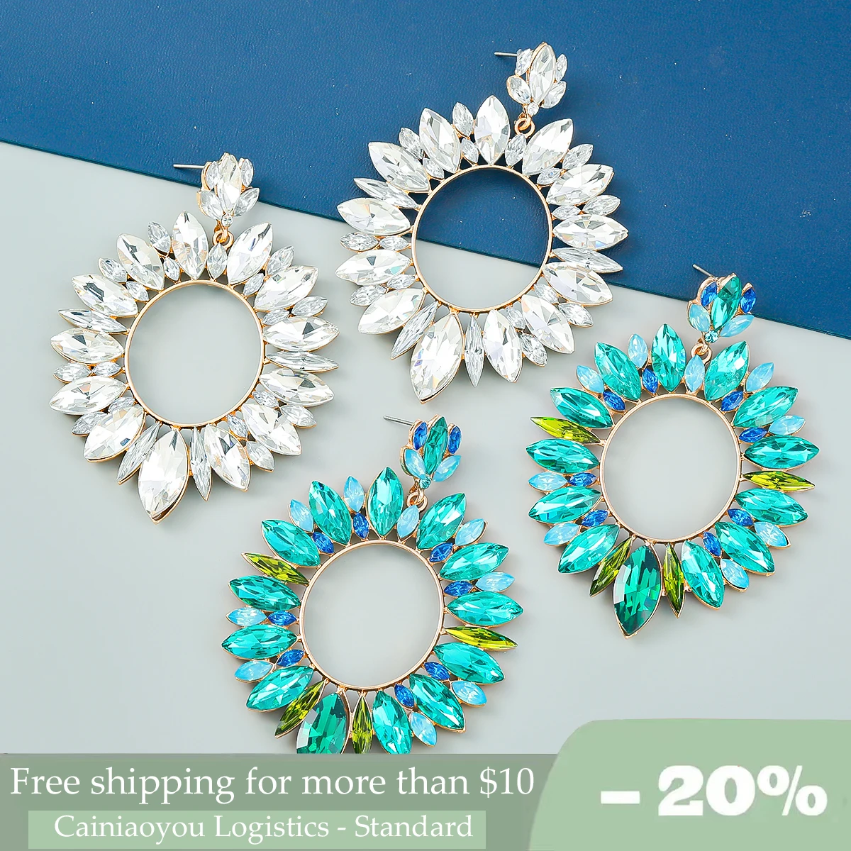 

Summer Temperament New Shiny Flower Swing Earrings Female Dinner Wedding Accessories Fashion Jewelry