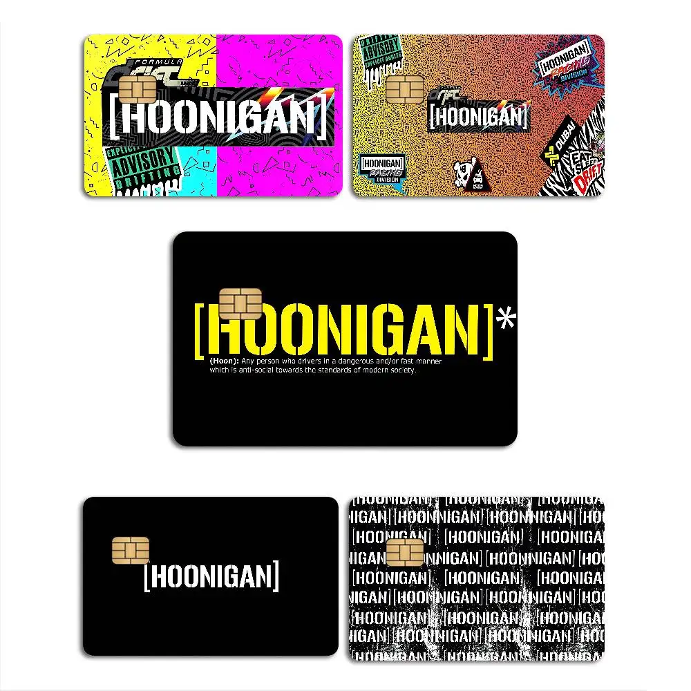 Фото Матовая пленка-наклейка Hoonigan Logo Fashion (золото, серебро, черный) для банковских, кредитных и дебетовых карт №2