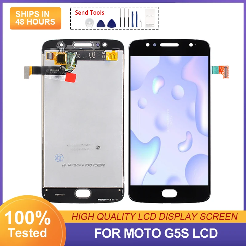 Бесплатная доставка, ЖК-дисплей 5,2 дюйма для Moto XT1793 для Moto G5S, сенсорный дигитайзер в сборе, экран XT1794 XT1792 с инструментами