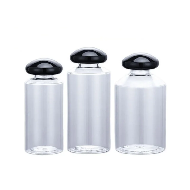 75/100/150/200ml Cosmetics Toner Bottles Pure Dew Moisturizing Clear Facial Water Plastic Bottle with Mushroom Screw Cap 20pcs