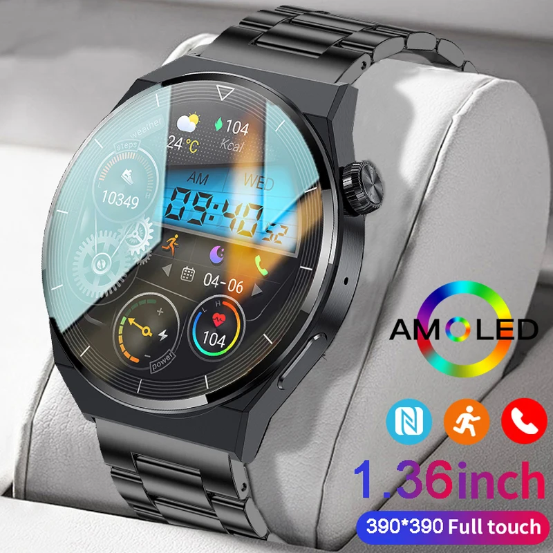 

Смарт-часы GT3 Pro AMOLED 2023 NFC Смарт-часы GT3 Pro AMOLED 390 * 390 HD Экран Bluetooth Циферблат Ответить на вызов IP68 Водонепроницаемый Спорт SmartWatch Мужчины Для Huawei