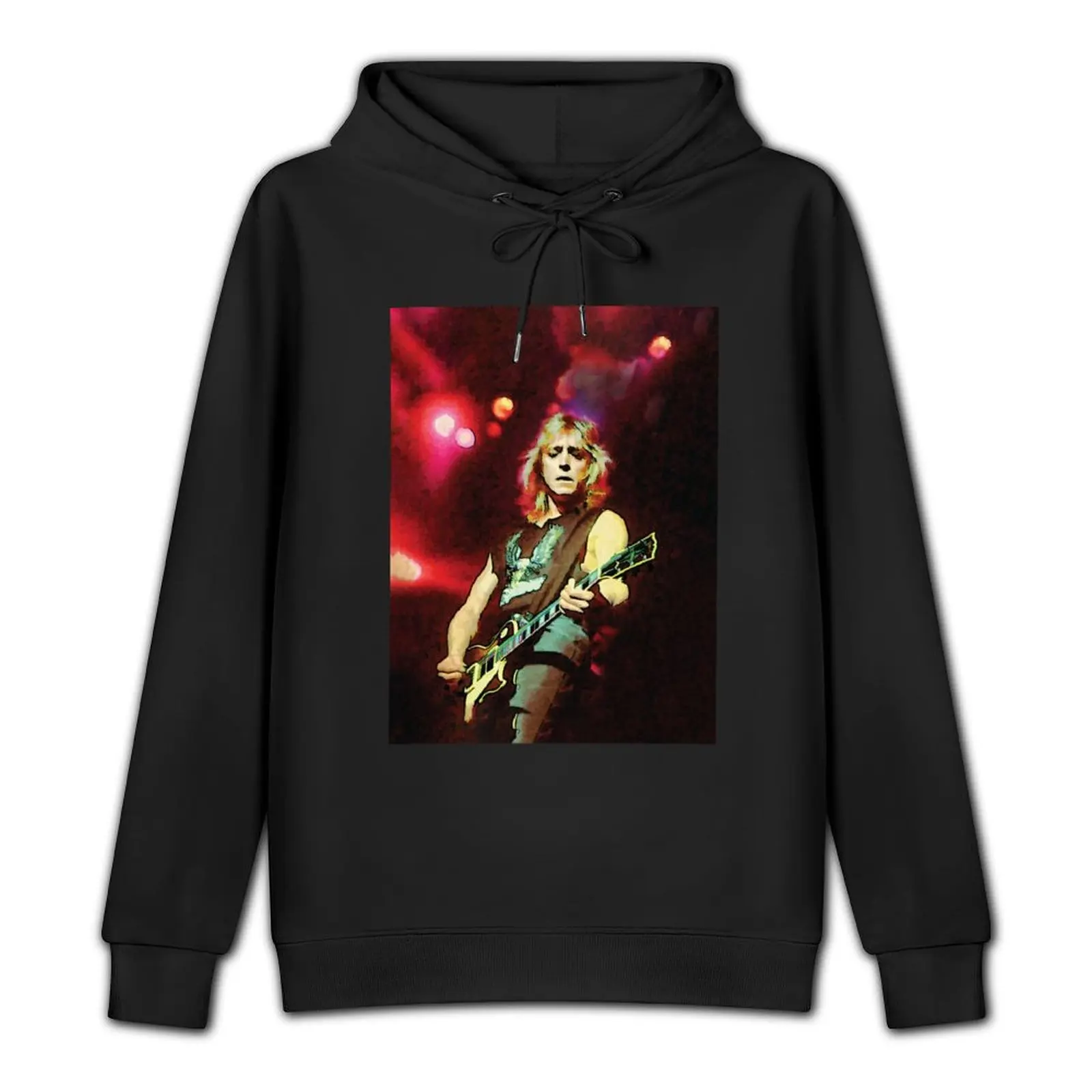 Мик Ронсон цифровая живопись гитарист на сцене пуловер с капюшоном уличная