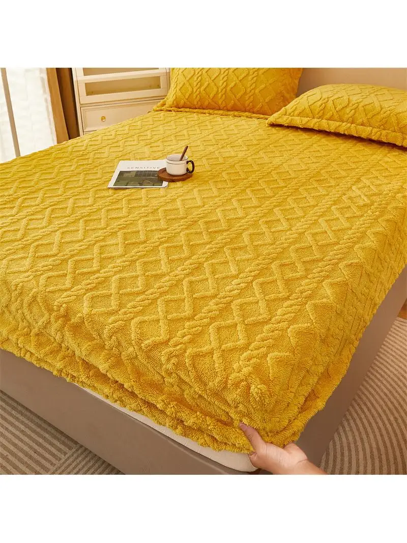 Толстая молочная бархатная простыня покрывало из кораллового флиса зимний