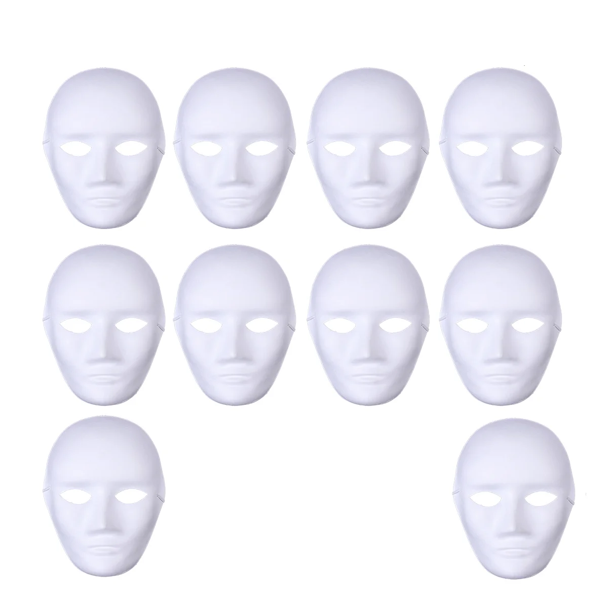 

Masks Halloween Paper Full White Face Mache Diy Paintable Costumes Masquerade Blank Mask Costume Cosplay Scary Party Craft