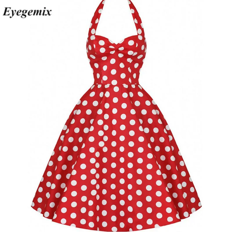 Женское винтажное платье ретро в стиле Хепберн черное платье-трапеция горошек с