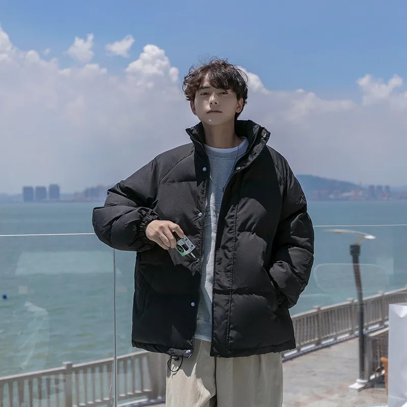 Down Jacket Cotton-padded Clothes Men's Winter Thickened Cotton-Padded Ciboy Bread Casual 2023 New Trend Out...