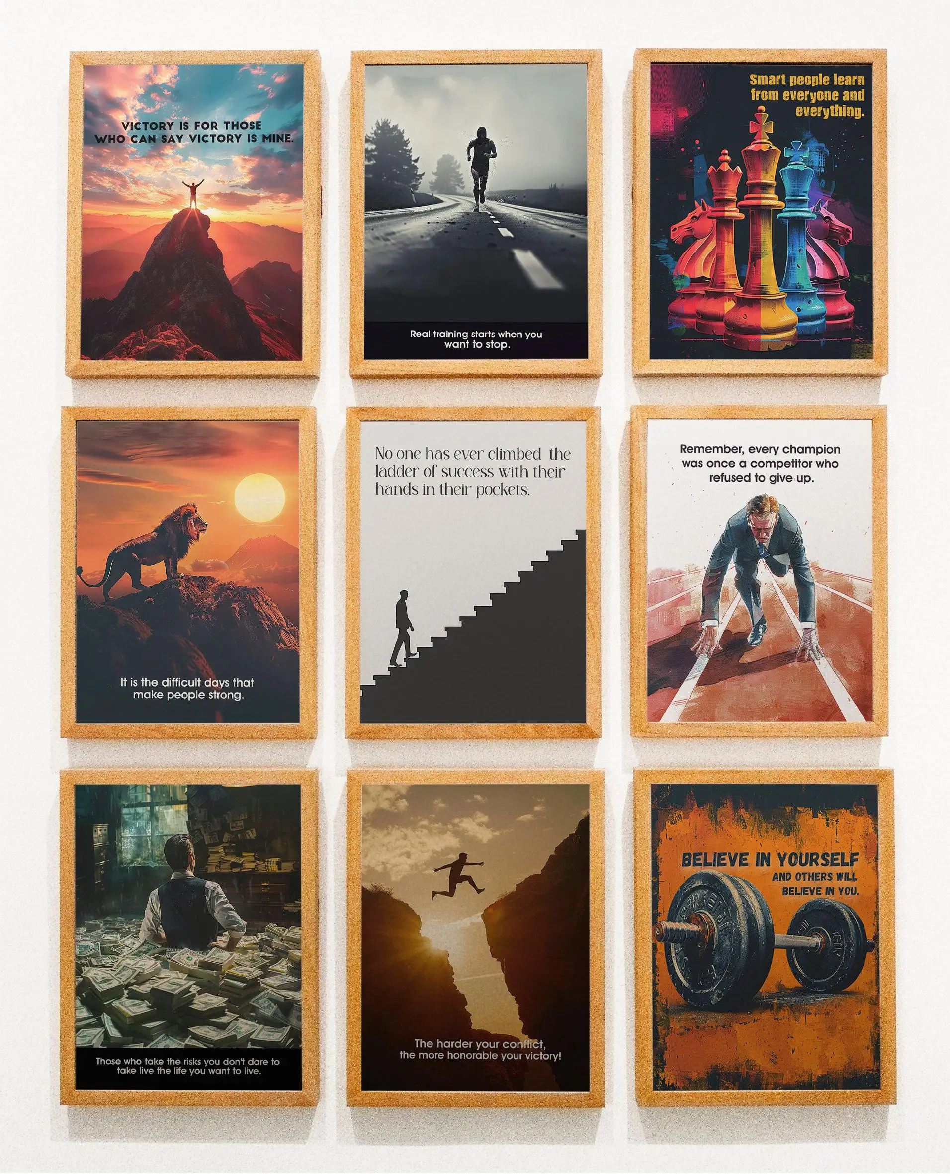 Современные мотивационные цитаты художественный постер успех деньги картины на