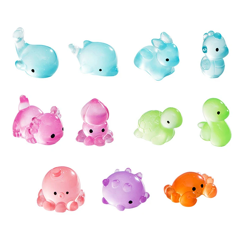 Светящийся морской животный орнамент мини светящийся кулон микро аквариум Краб