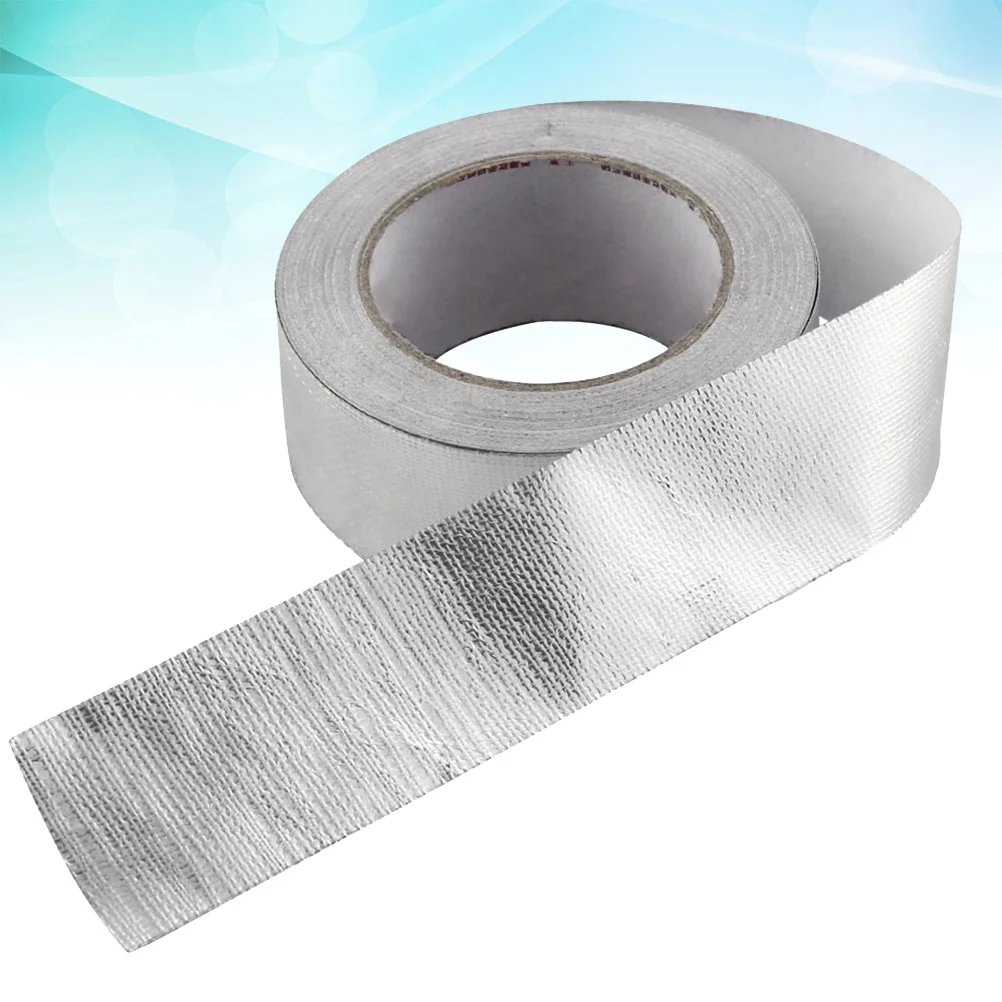 

25m Aluminum Foil Exhaust Heat Wrap High Temperature Resistant Downpipe Shield Tape for Car Motorcycle (Silver)