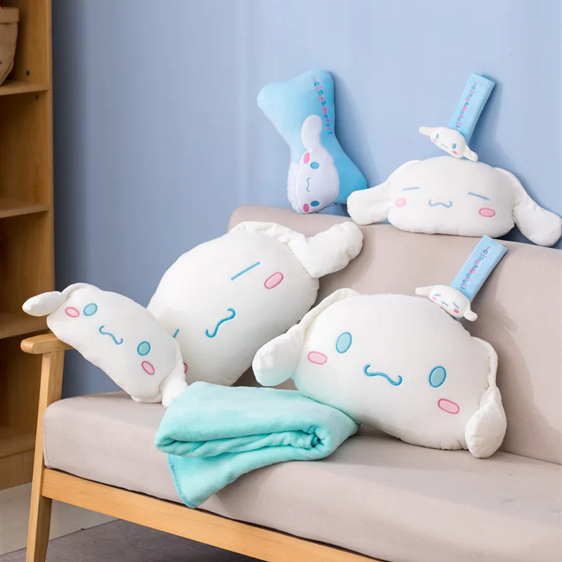 

Sanrio аксессуары Cinnamoroll kawaii Аниме фигурки плюшевые игрушки автомобильный подголовник подушка для шеи ремень безопасности Защита плеч игрушк...
