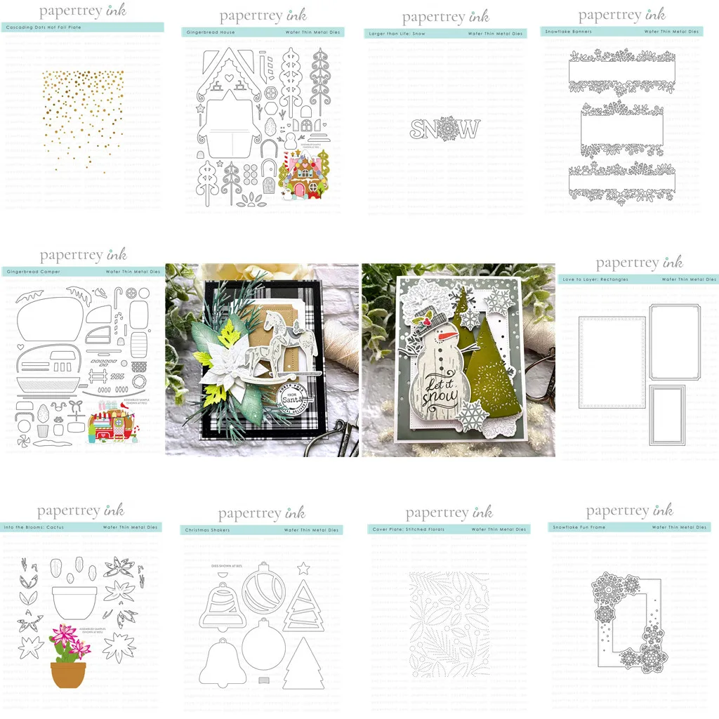 

2022 Christmas Shakers New Metal Cutting Dies Hot Foil Scrapbook Embossed Make Paper Card Album Diy Craft Template Decoration