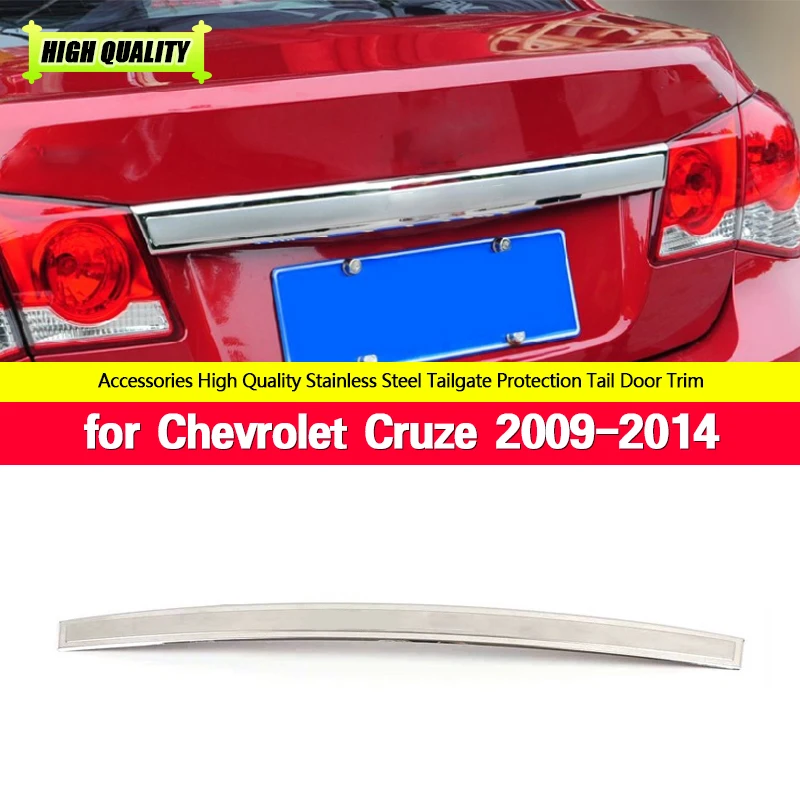 

For Chevrolet Cruze 2009 - 2014 stainless steel Rear Trunk Door Handle Cover Tail Gate Trim Bezel Molding Styling