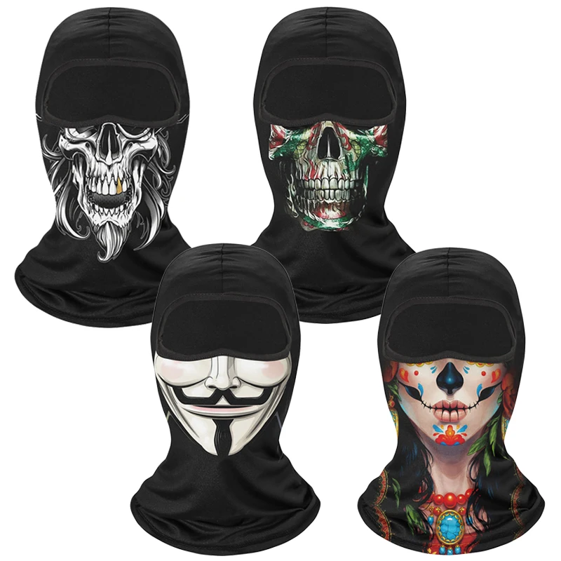Бандана с черепом дышащая Балаклава маска шарф шея гетры Мужская защита для лица