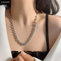 baroque heterosexual pearl stitching chain men and women personality retro exquisite clavicle chain 2022 new simple accessories