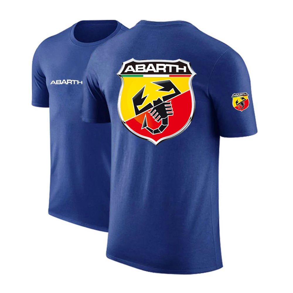 

2022 abarth solid color customize comfortable tshirts man short sleeve unisex cotton hip hop casual print