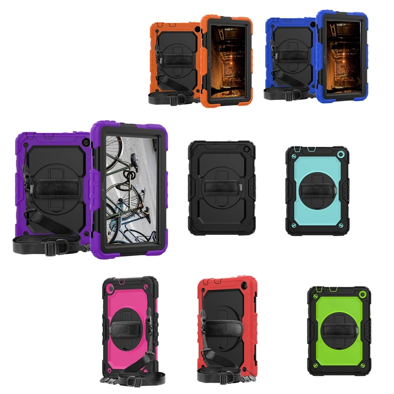 

Suitable For Amazon Fire HD 8/8 Plus With Shoulder Strap And 360 Degree Rotating Bracket Protective Cover 2020