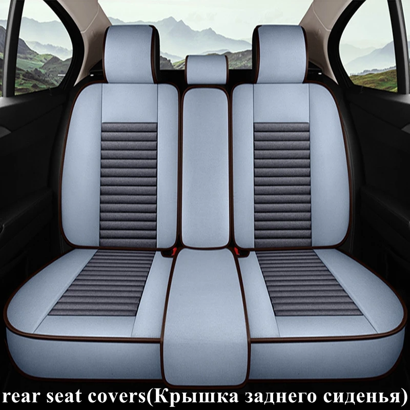 Льняные чехлы на автомобильные сиденья для Mitsubishi Asx Cololt Cross Endeavor Fortis Galant L200 Lancer x