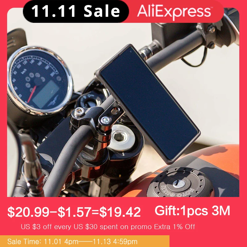 Tanie Zacisk Do Pręta Góra Dla Motocykli M8 Otwór Motorrad Smartfon Uchwyt Aluminiowy Uchwyt Na Telefon Komórkowy Telefony Moto Akcesoria