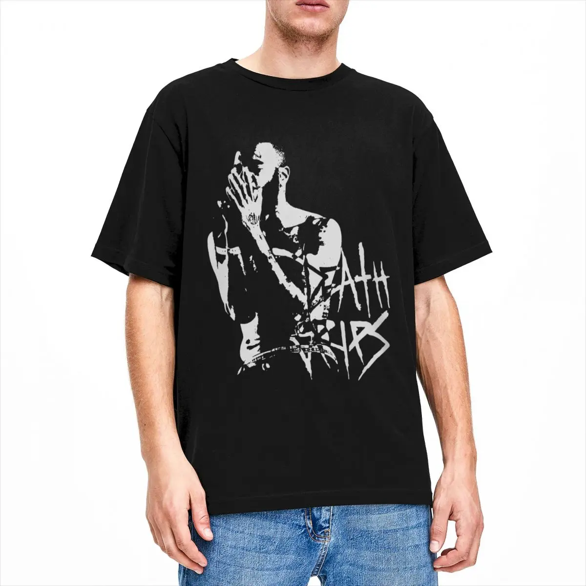 

Leisure Death Grips MC Ride Rapper T-Shirt for Men Women Crew Neck Cotton Short Sleeve Tees Plus Size Clothes