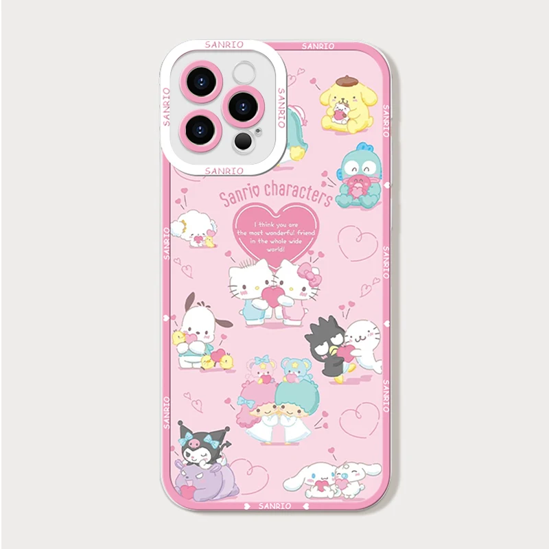 Чехол для телефона с рисунком Sanrio Hello Kitty Cinnamoroll Kuromi Samsung Galaxy S20 S21 S22 S23 S24FE Plus Ultra 5G