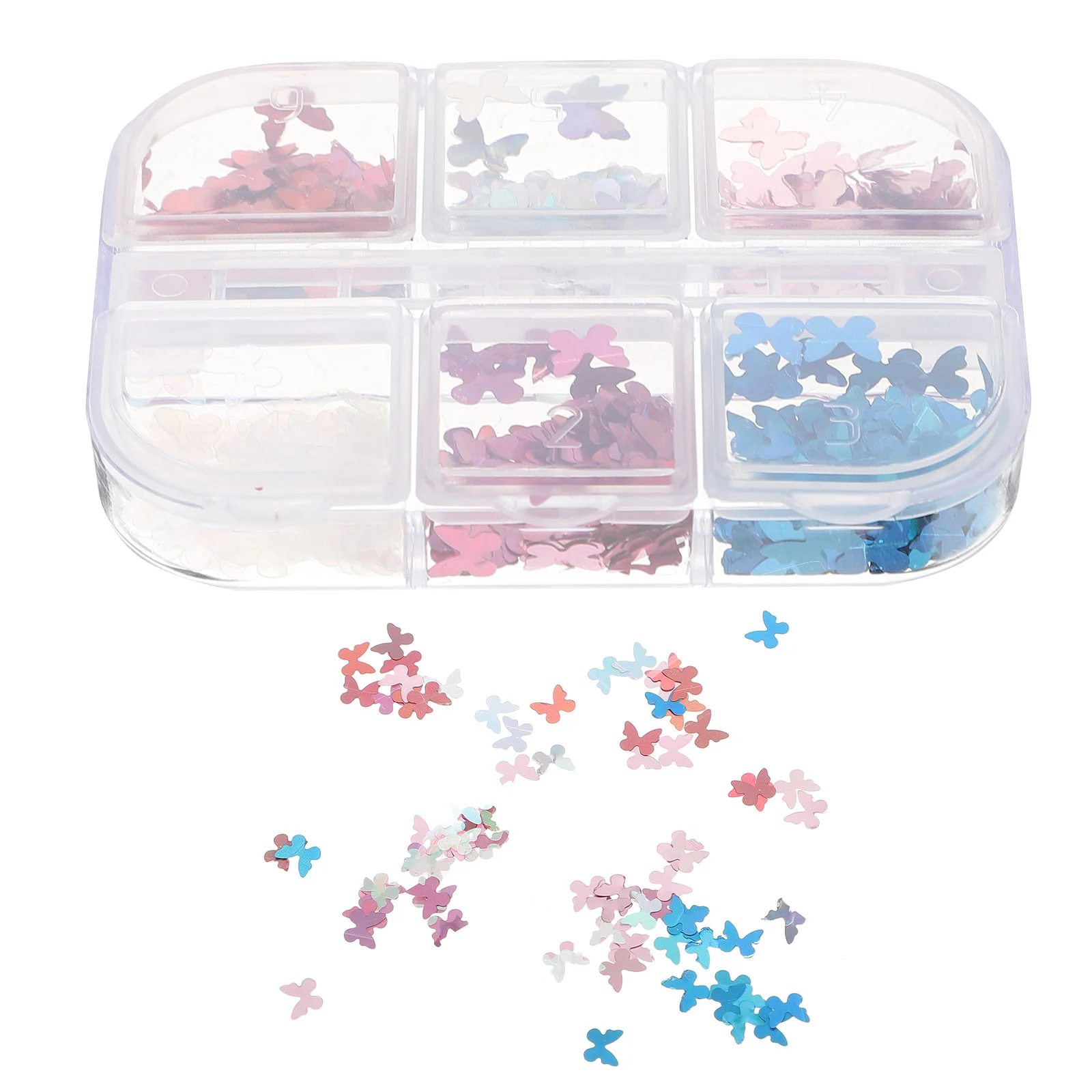 

4 Boxes Butterflies Nail Butterflies Nail Sequins