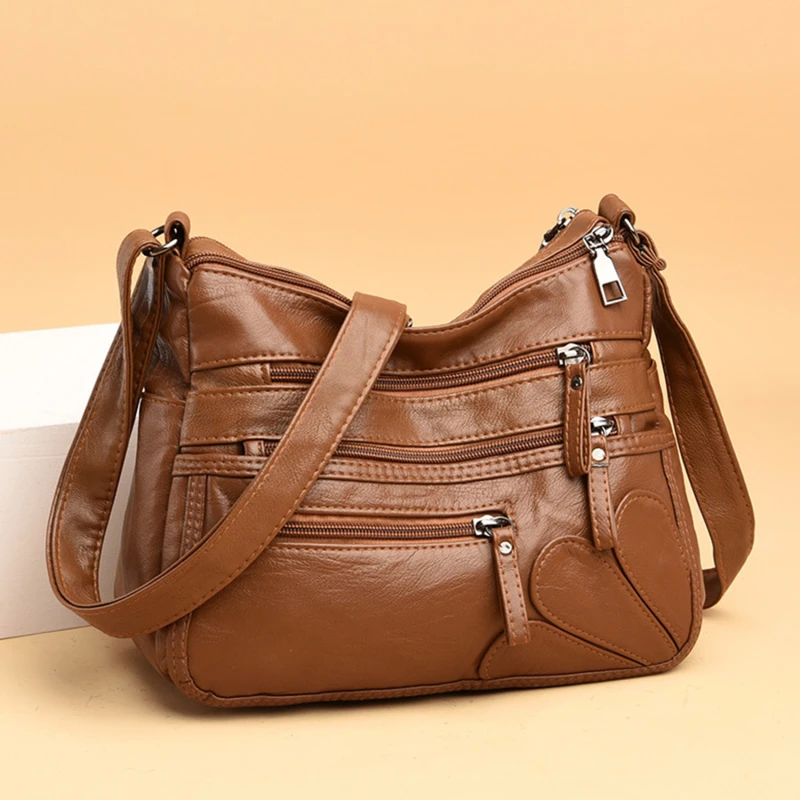 

High Quality Soft Leather Luxury Purses And Handbags Women Bags Designer Multi-Pocket Crossbody Shoulder Bags For Women 2022