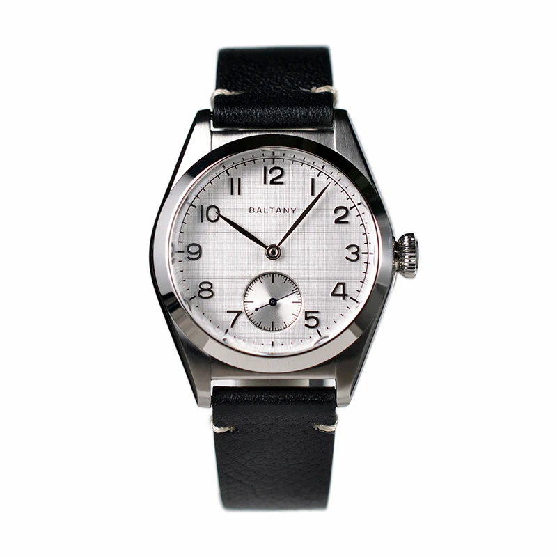 

Часы наручные Baltany ST1701 автоматические механические, в стиле ретро, сапфировое стекло б/у, Водонепроницаемость 200 м, льняной циферблат