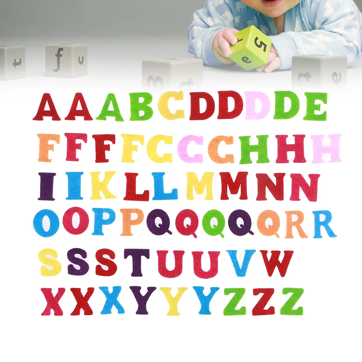 Фото 50 шт. Abcs материал дети ремесло многоразовые пришивные клеевые декоративные Abc фетровые буквы ткань фетр буквы алфавита для поделок №5