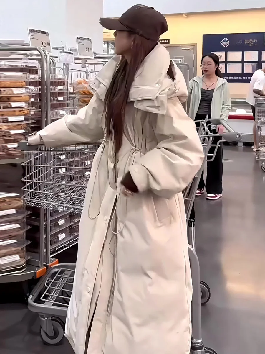 Популярный в Интернете популярный пуховик 2024 новинка зимы 90 белый утиный пух