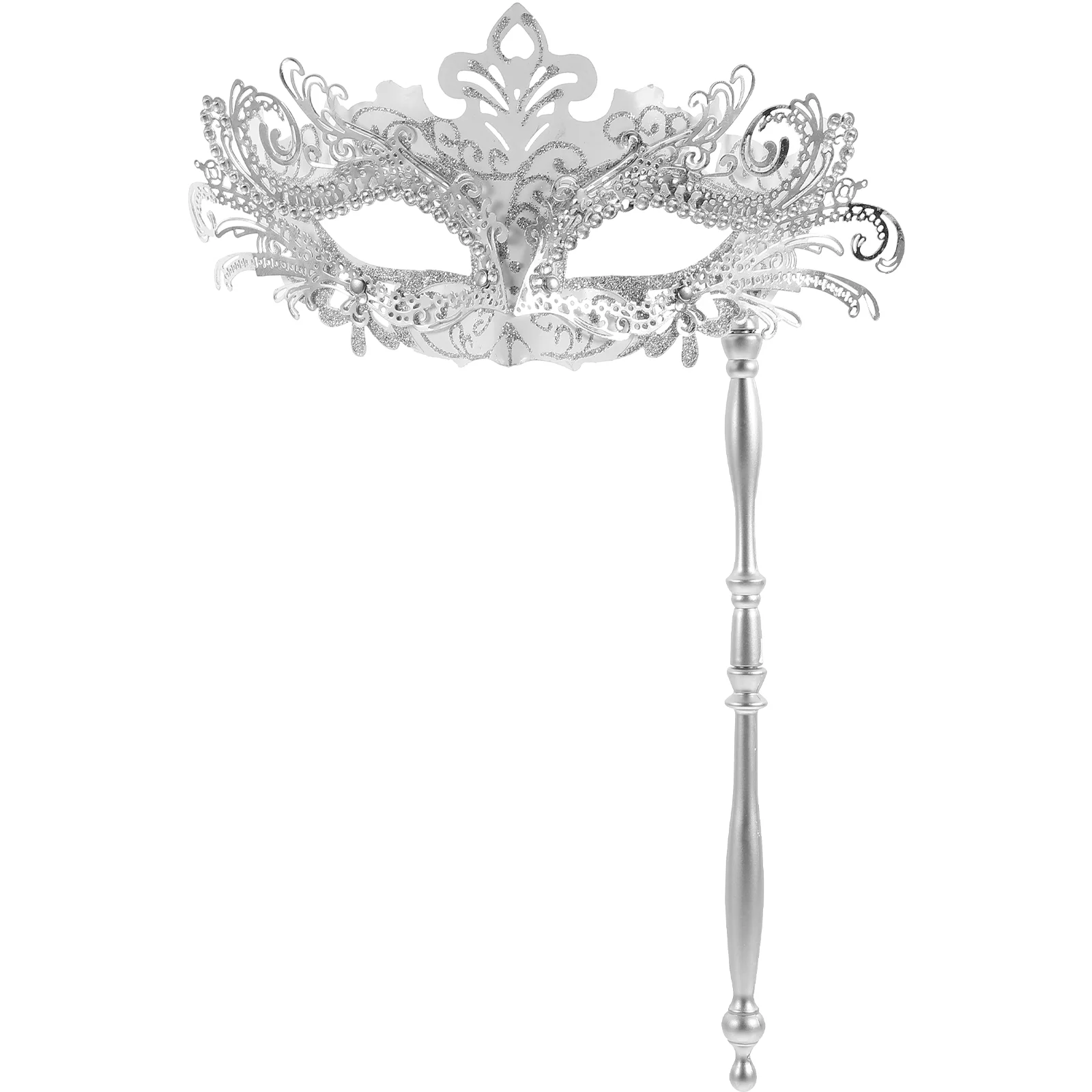 Ручная маскарадная маска Маскарадная с палочкой Необычная для косплея