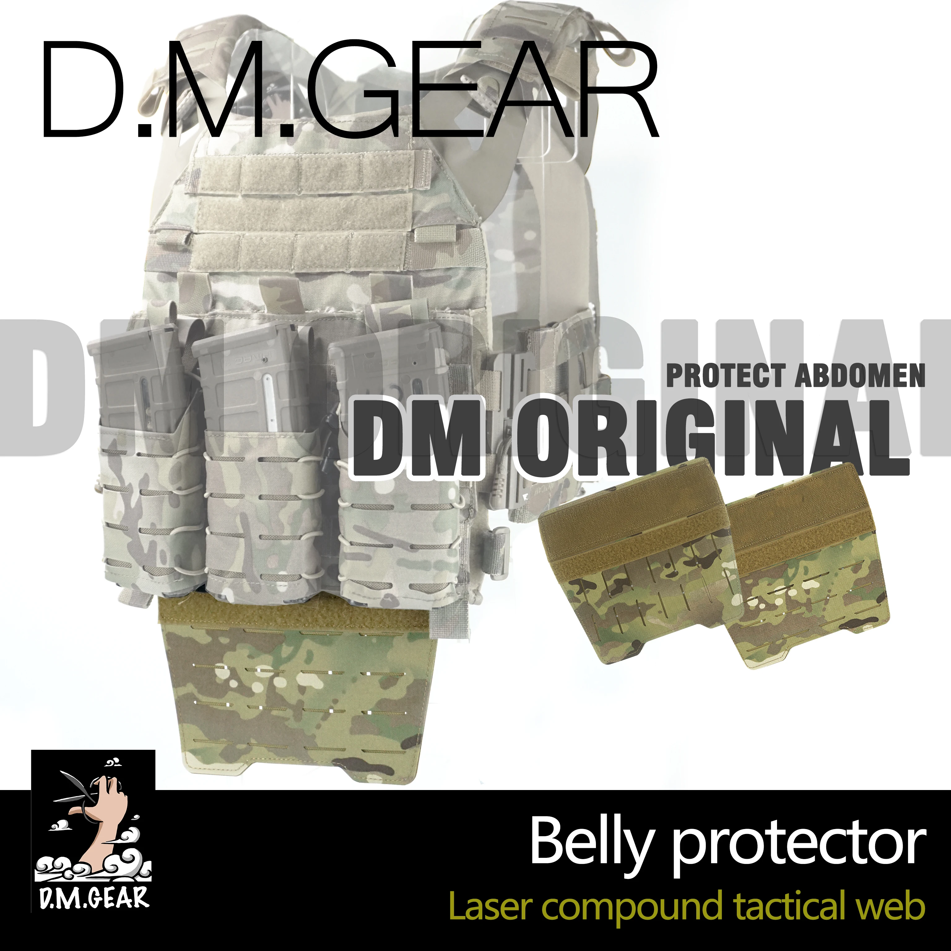 

Dmgear Tactical Vest Belly Double-sided Molle Crotch Guard Mc Camouflage Belly Guard Tactical Accessories