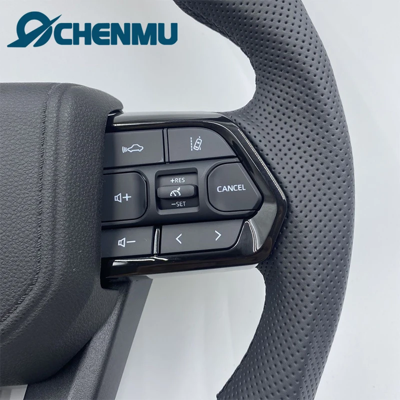 Фото Глянцевый черный кожаный руль для моделей Toyota Landcruiser LC200 LC300 Prado 120 150 200 LC79 LC70 LC76 FJ70 FJ79 FJ200 №5