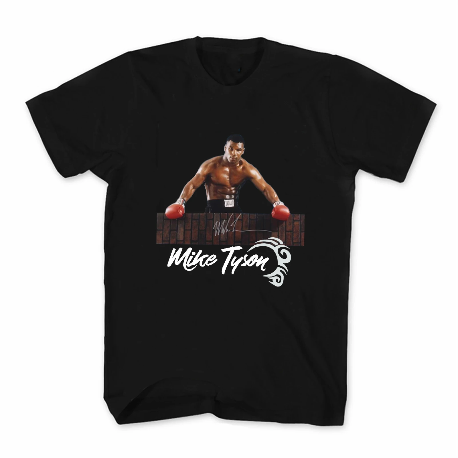 

Boxing Champion Mike Tyson Autograph Memorabilia T Shirt. Short Sleeve 100% Cotton Casual T-shirts Loose Top Size S-3XL