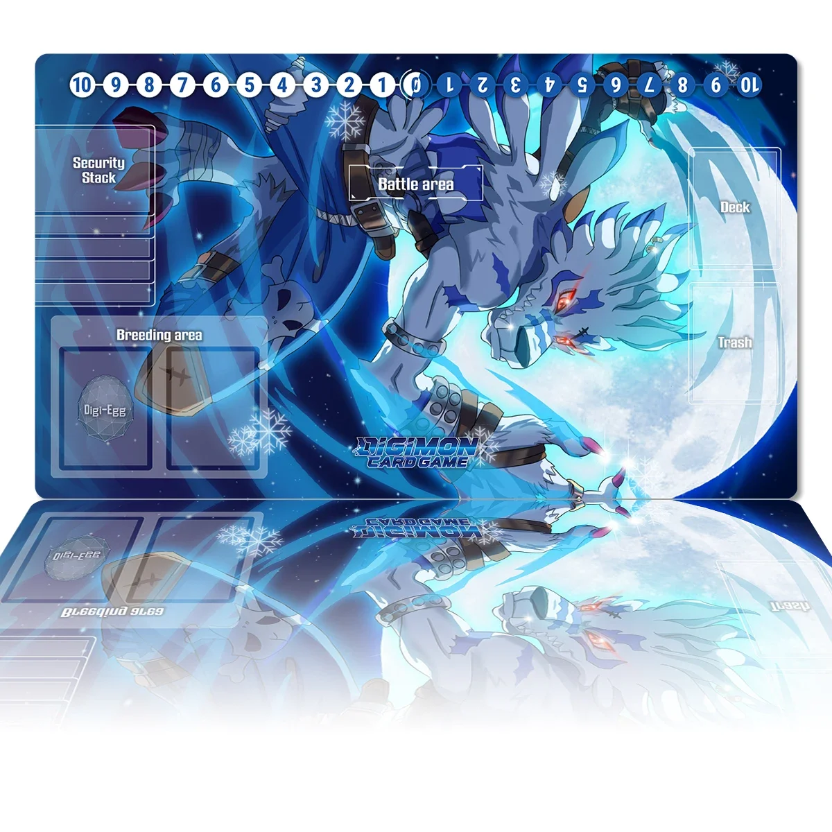 Digimon Playmat Were Garurumon DTCG CCG Настольная игра Коллекционный коврик для карточных игр