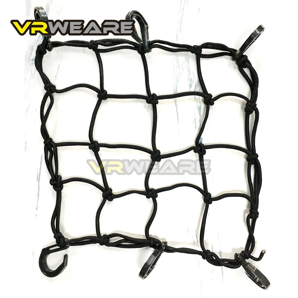 

Универсальная эластичная Сетчатая Сумка Для мотоциклетного шлема, 6 пластиковых крючков, сетчатый держатель для багажа на мотоцикл, сетчатый органайзер для хранения, сумка