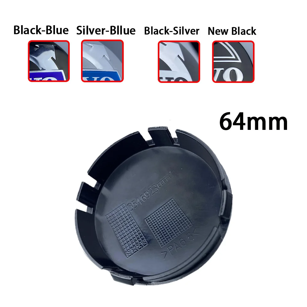 

4Pcs Car Wheel Center Cap Logo Hub Cover Badge Emblem For Volvo XC90 XC70 XC60 V40 V50 V60 V70 S50 S60 S70 S90 3546923 64MM