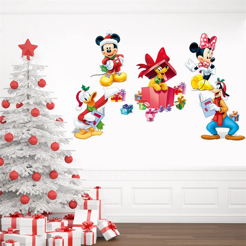 

Mickey and Minne Donald Duck Wall stickers children's room decoration DIY animation mural art girl wall stickers Film Poster