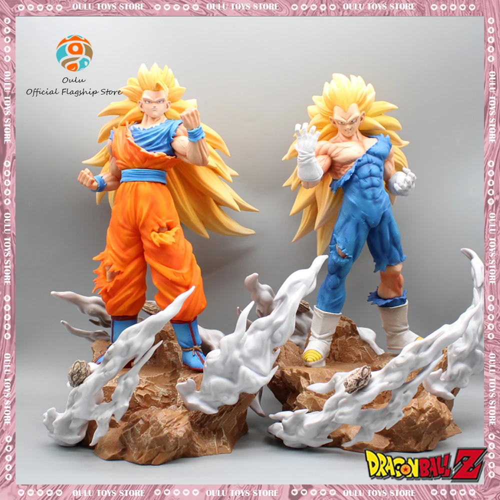 

39 см Dargon Ball Z Ssj3 Super Saiyan 3 Аниме Фигурка Сон Гоку Вегета декоративная модель из ПВХ детские подарки на день рождения