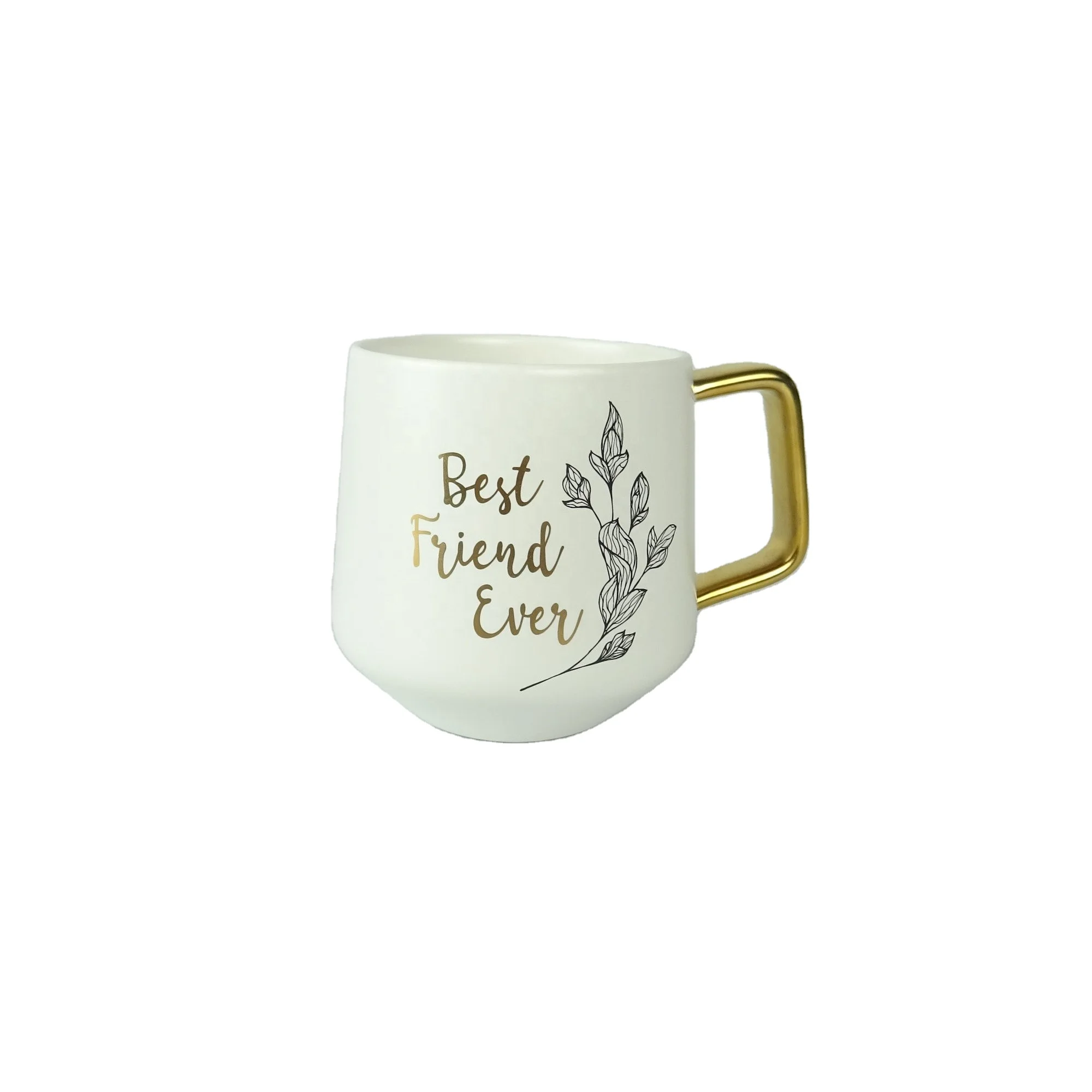

Золотая кофейная кружка с золотой ручкой, вдохновляющая чашка, милые мотивационные подарки, керамическая кружка на заказ